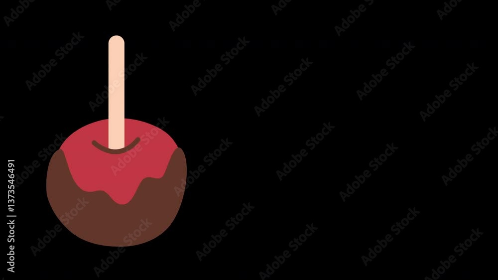 Candy apple coated by sweet caramel Candy apple coated by sweet caramel