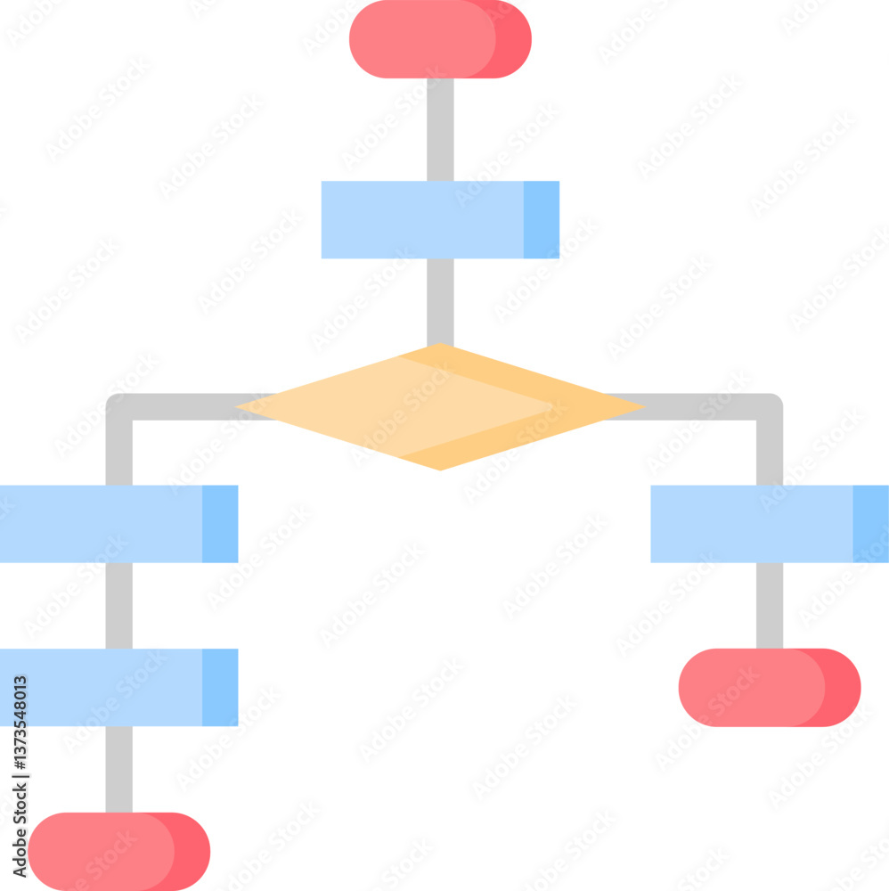 algorithm Illustration on a white background. algorithm Illustration on a white background.