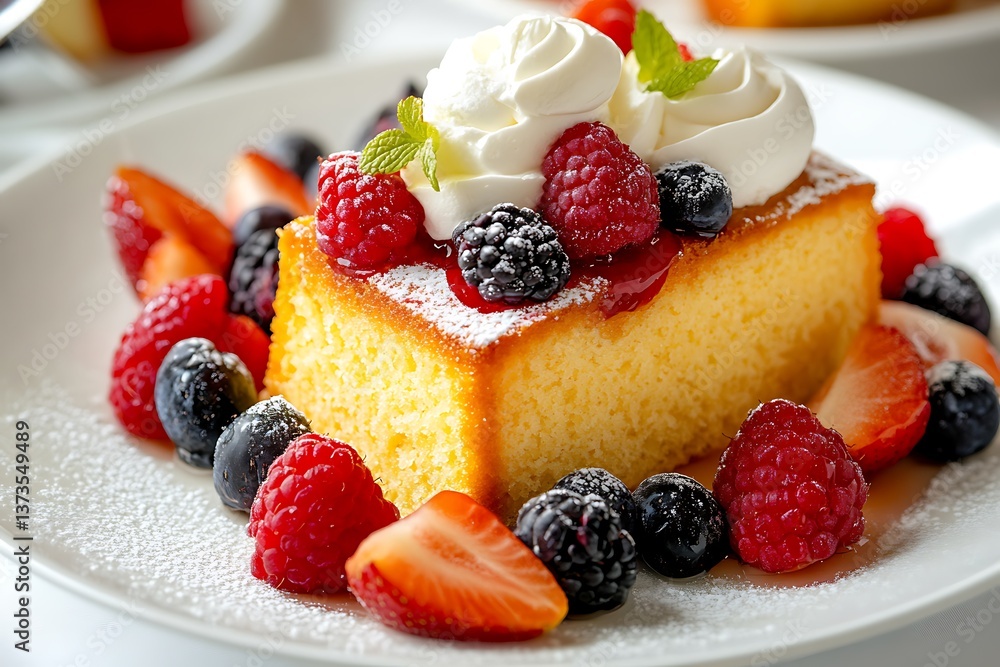 fruit cake with berries fruit cake with berries