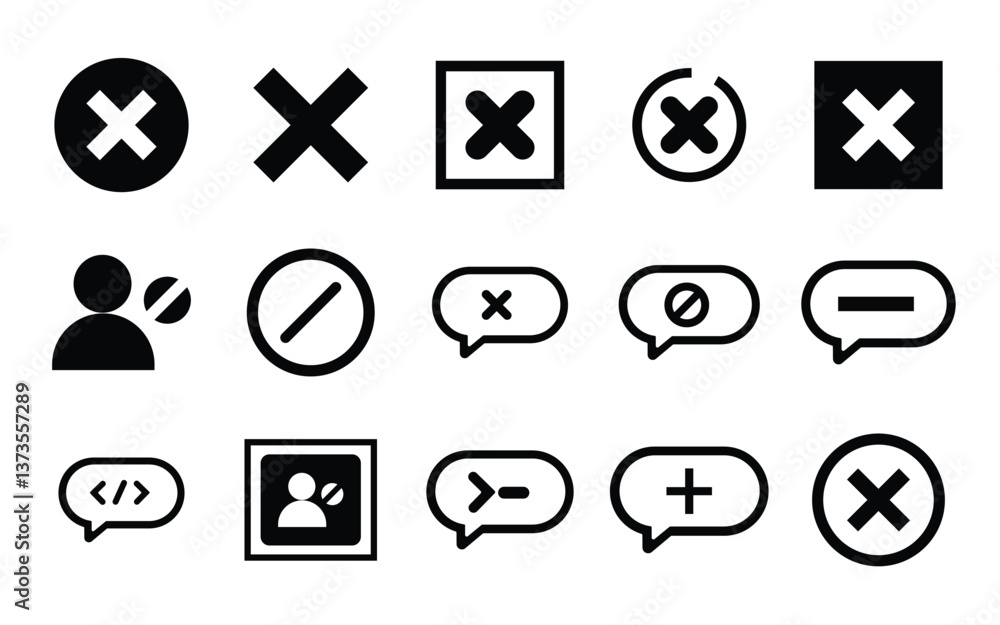 Blocked icon set 03 Blocked icon set 03