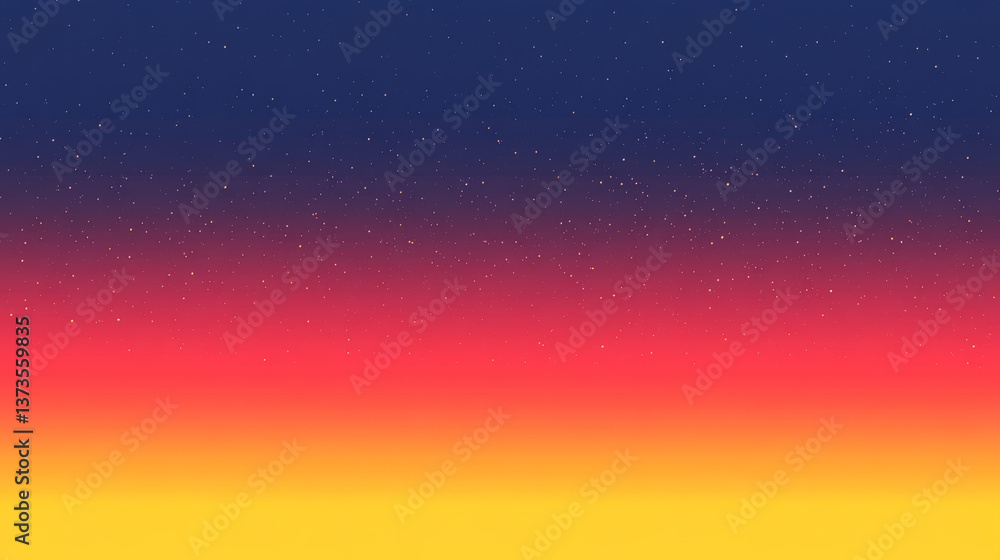 Vibrant gradient sky with stars and warm colors Vibrant gradient sky with stars and warm colors