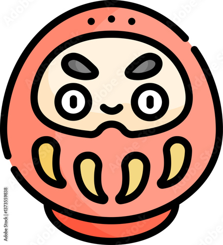 daruma Illustration on a white background.
