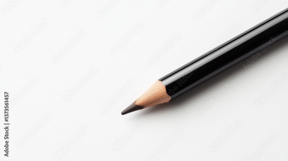 A chic and modern brow pencil, isolated on a white background with negative space A chic and modern brow pencil, isolated on a white background with negative space