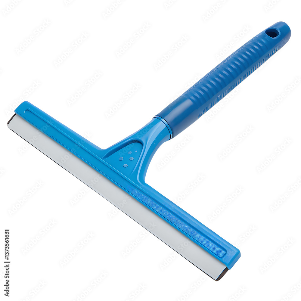 Blue Plastic Window and Glass Squeegee isolated on transparent background Blue Plastic Window and Glass Squeegee isolated on transparent background