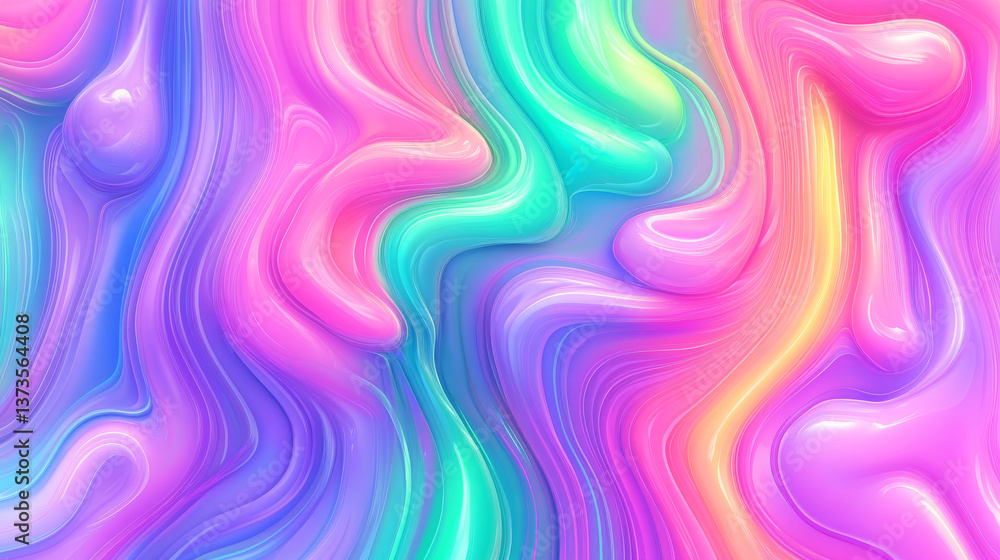 Obraz premium Colorful abstract waves create vibrant and dynamic pattern