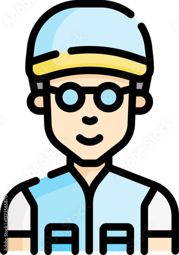 film director Illustration on a white background.