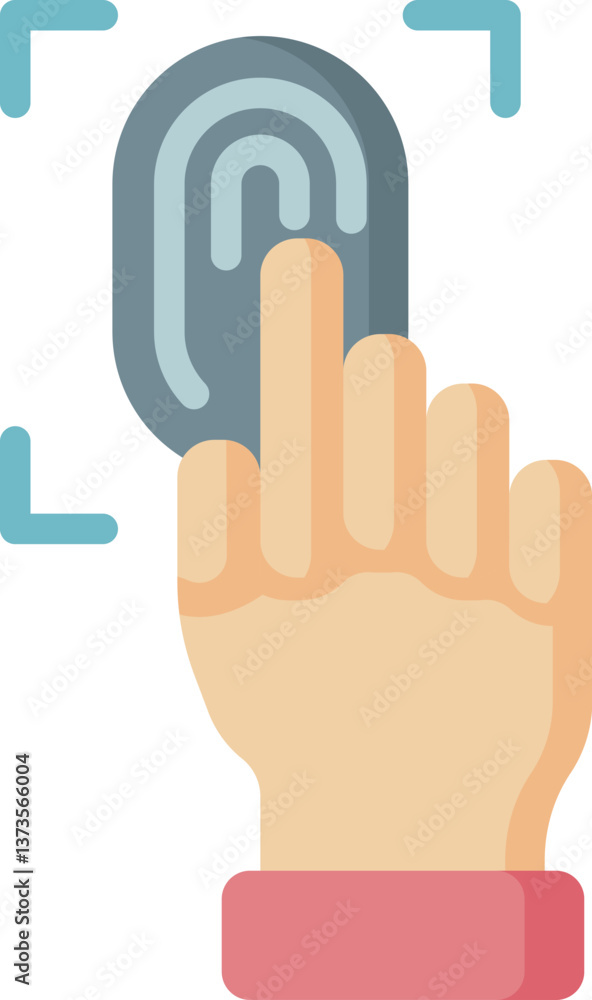 fingerprint scan Illustration on a white background. fingerprint scan Illustration on a white background.