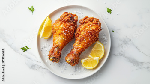 Top view crispy drumsticks
