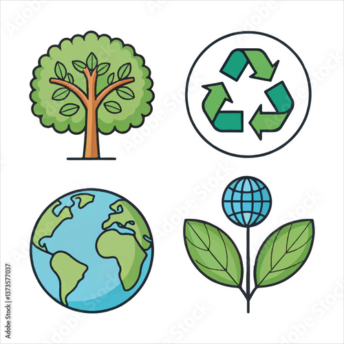 ecology icon set