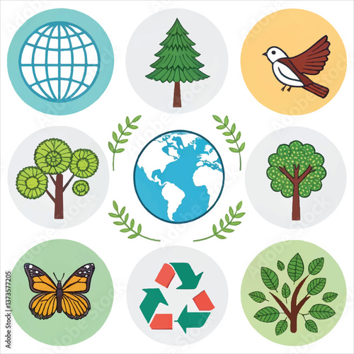 ecology icon set