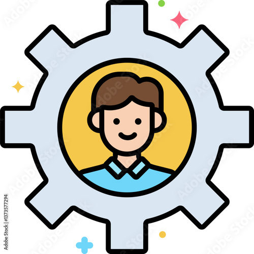 individual Illustration on a white background