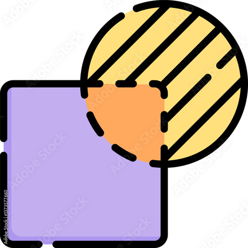 intersect Illustration on a white background
