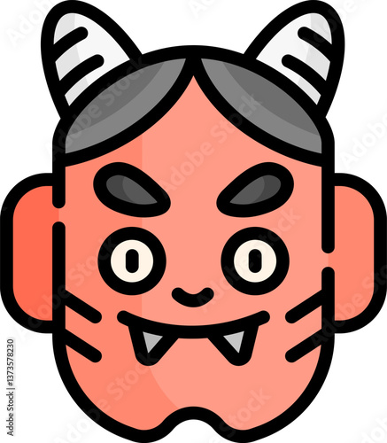 kabuki Illustration on a white background