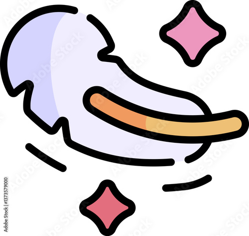 levitation Illustration on a white background