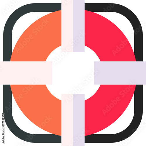 life buoy Illustration on a white background