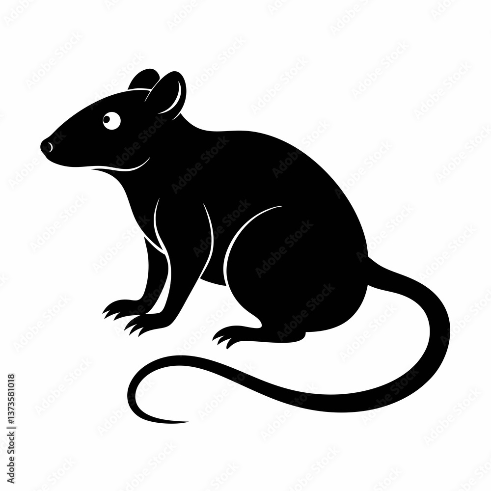 Obraz premium silhouette of a mouse