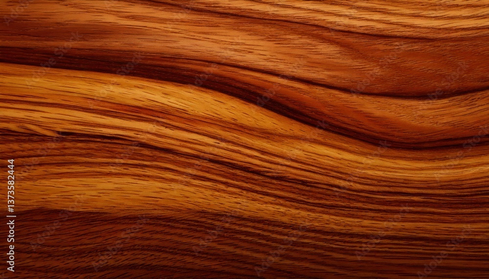 Macro Shot of Polished Teak Wood Surface with Flowing Grain Lines Macro Shot of Polished Teak Wood Surface with Flowing Grain Lines
