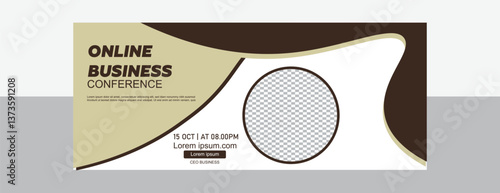 Online business conference Bannar design