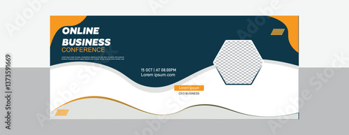 Online business conference Banner design