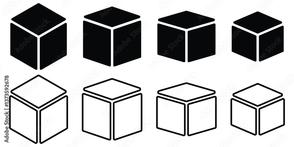 Cube icon set Cube icon set