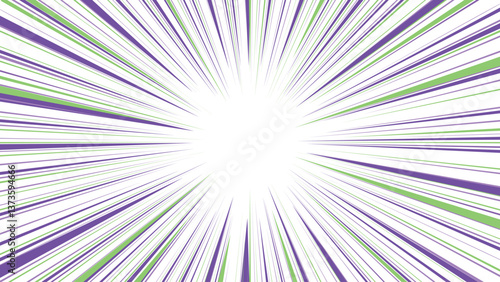 背景素材 紫色 ホラー ハロウィン 不思議 爆発 色付き集中線 注目背景 閃光 速さ 漫画表現  横長ワイド