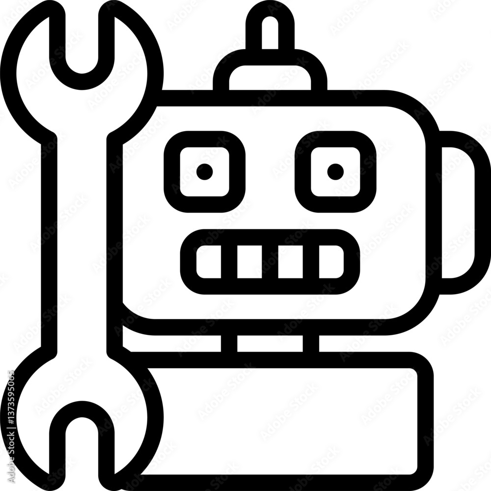 robotics Illustration on a white background robotics Illustration on a white background