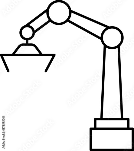 robot arm Illustration on a white background