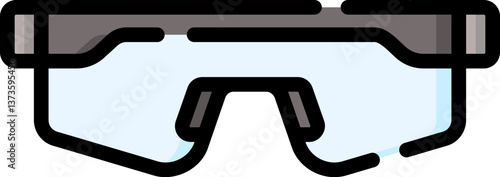 safety glasses Illustration on a white background