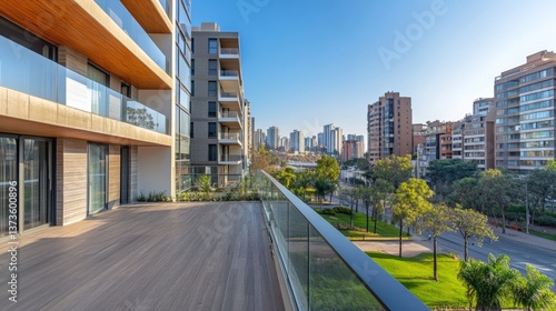 Wallpaper Mural A photo of an urban condo residential San Felipe in Lima Peru, scene with a clear blue sky Torontodigital.ca