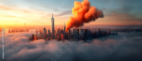 Highly Detailed Matte Painting of a Sprawling Megacity Skyline Featuring Innovative Regenerative Energy Technologies Such as Autonomous Solar Trackers Intelligent Energy Management Systems
