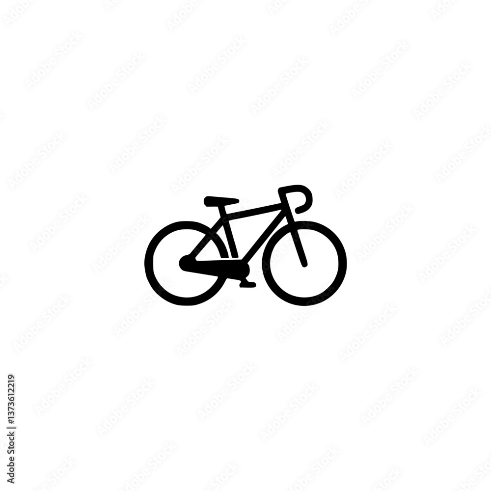 Simple vector illustration of a road bicycle presented in side view Shows sleek frame drop handlebars and wheels Symbolizes speed fitness and travel Simple vector illustration of a road bicycle presented in side view Shows sleek frame drop handlebars and wheels Symbolizes speed fitness and travel