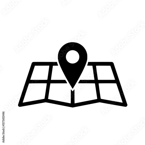 map with location pin icon in vector format for graphic designs about navigation exploration travel or finding locations on a map