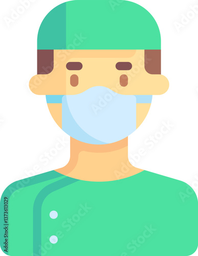 surgeon Illustration on a white background