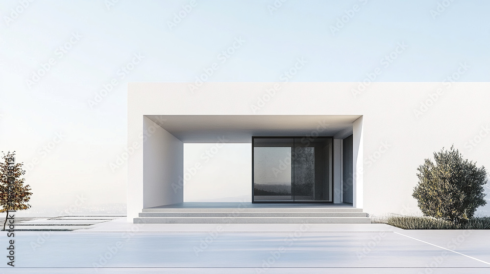 Minimalist house with clean lines and open space design Minimalist house with clean lines and open space design