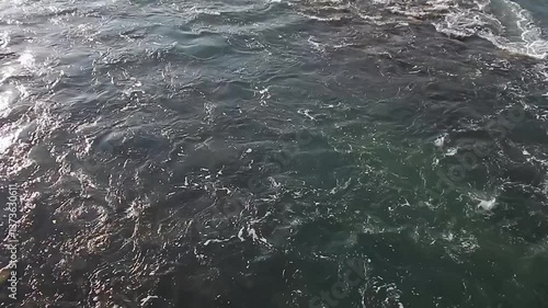 Spillway channel into the sea. October 20224 year. Kazakhstan. Mangistau region.