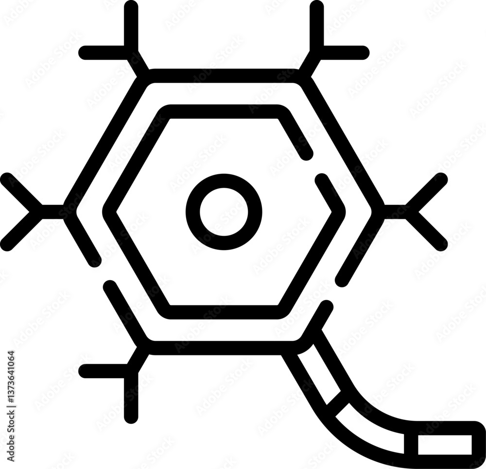 neuron Illustration on a white background. neuron Illustration on a white background.