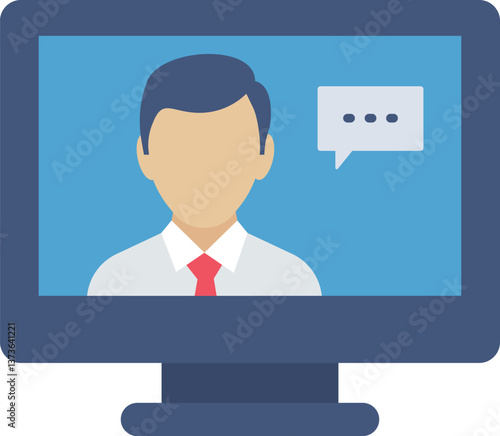 news reporter Illustration on a white background.