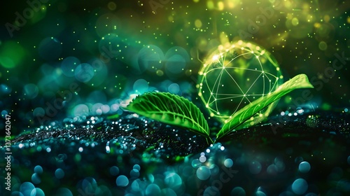 Sustainable bioenergy powered by AI creating a greener and cleaner environment.