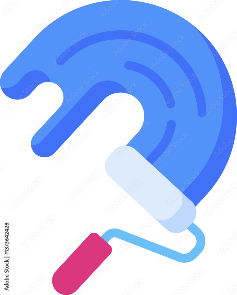 paint roll Illustration on a white background. paint roll Illustration on a white background.