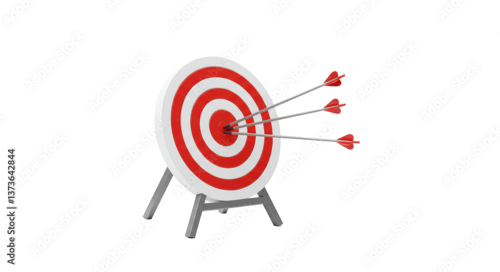 Isolated Target with Arrows Isolated Target with Arrows