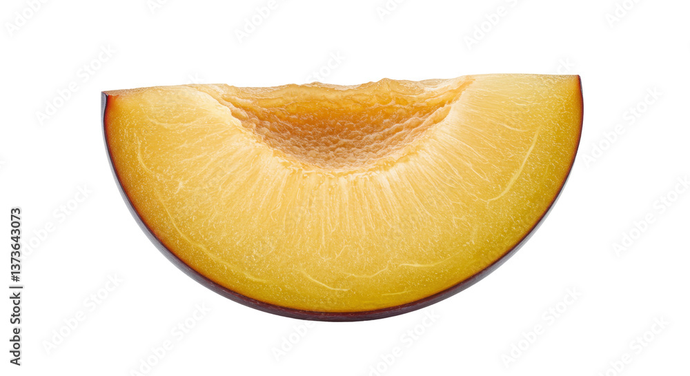 Isolated Plum Slice Isolated Plum Slice