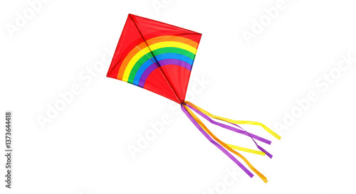 Fotografía Isolated red rainbow kite