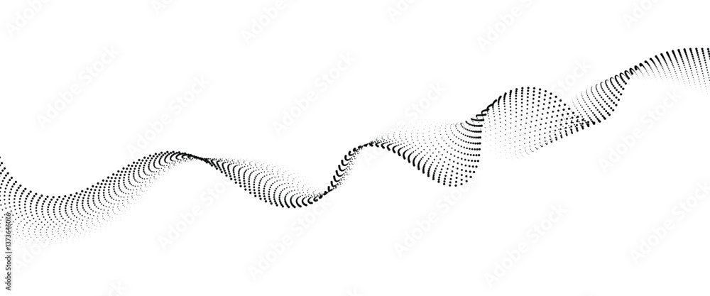 Flowing Dot Wave halftone gradient pattern on transparent background
Flowing Dot Wave halftone gradient pattern on transparent background