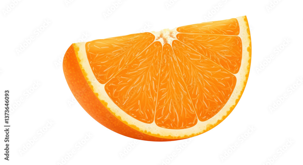 Isolated orange slice Isolated orange slice