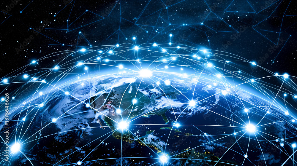 Global network connection. Data analytics and business concept, world map point and line composition. Global network connection. Data analytics and business concept, world map point and line composition.