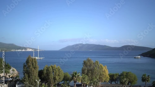 view of the sea blue sky 