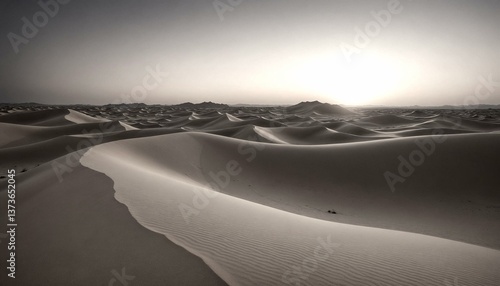 Monochromatic Desert at Dusk