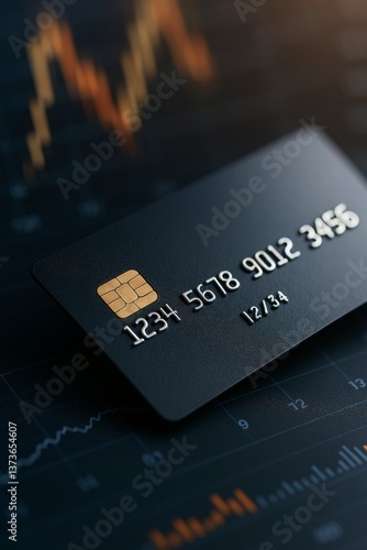 Premium metal credit card featured close-up, highlighting minimalist style and modern finance. A luxury credit card made of sleek brushed metal, perfect for financial professionals.