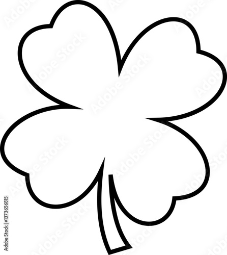 Four shamrock icons Patrick's Day themes, symbolizing Irish luck and festive celebrations Santa Patrick's day symbol. Luck sign with transparent back ground