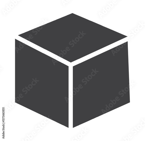 Sugar cubes icon set. Ice cube vector illustration. Square dice outline symbol isolated. EPS 10 